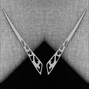 🆕Pair of Lightweight Shiny Silver Hair Sticks 5”